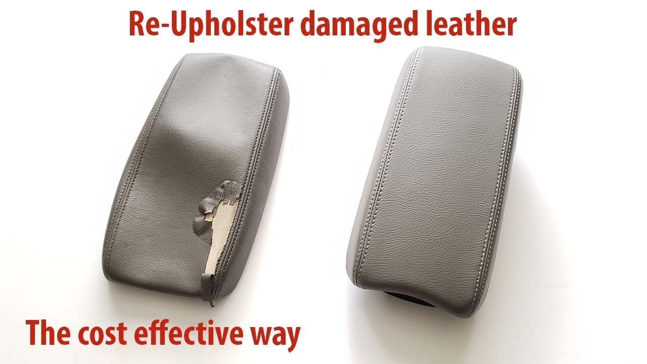 How to Re-Upholster damaged leather on a arm-rest/trim for cheap. (Demo on a 2011 Civic armrest)