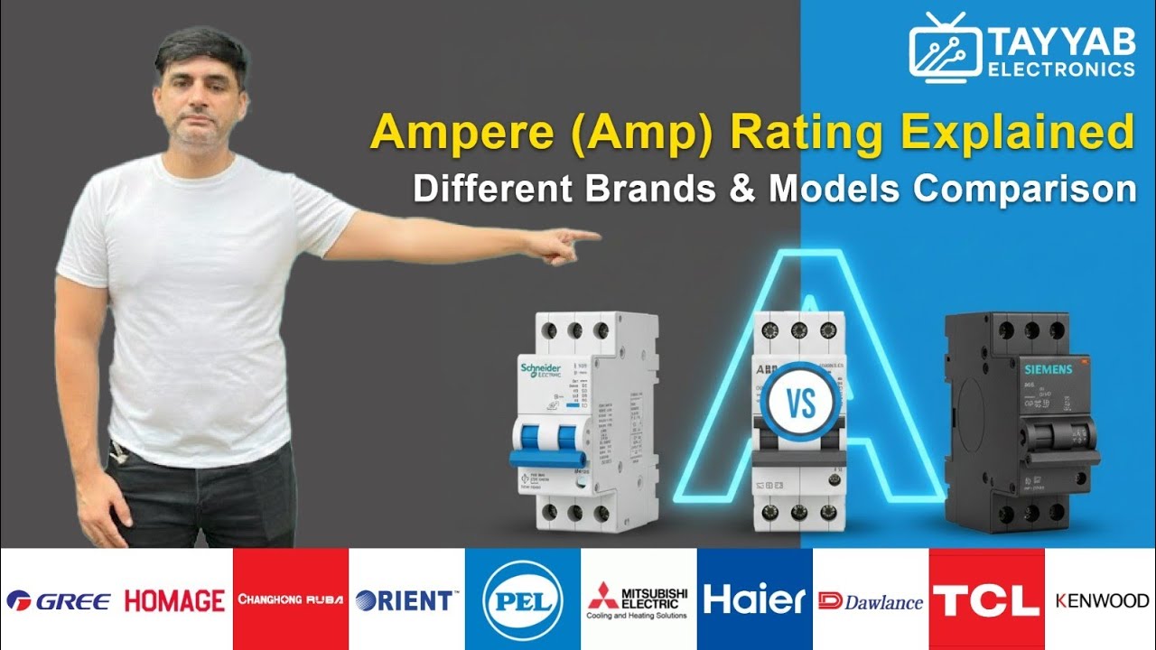 🔌 Ampere (Amp) Rating Explained | Different Brands & Models Comparison | Tayyab Electronics ⚡