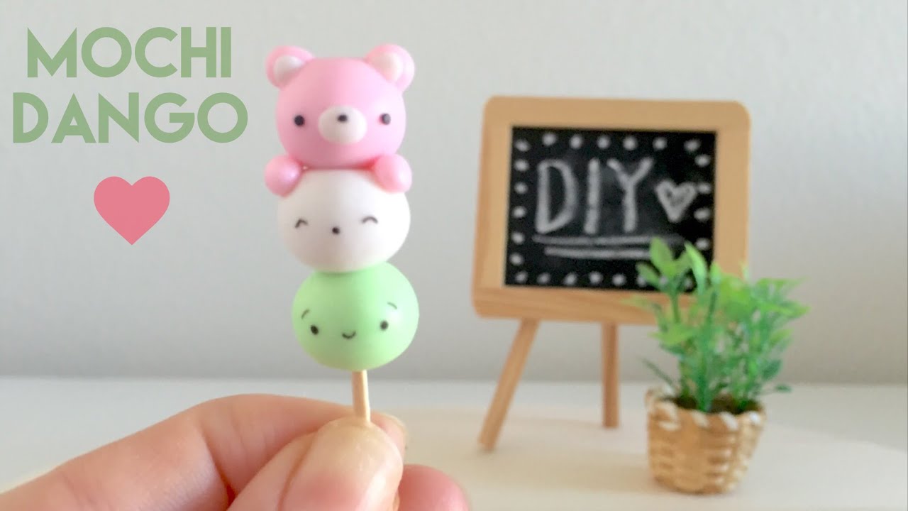 DIY Kawaii Dango Mochi Snack Polymer Clay