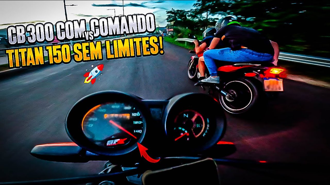 🚀FUI PRA BR COM MINHA TITAN 150 4MM VS CB 300 COM COMANDO E GARUPA!