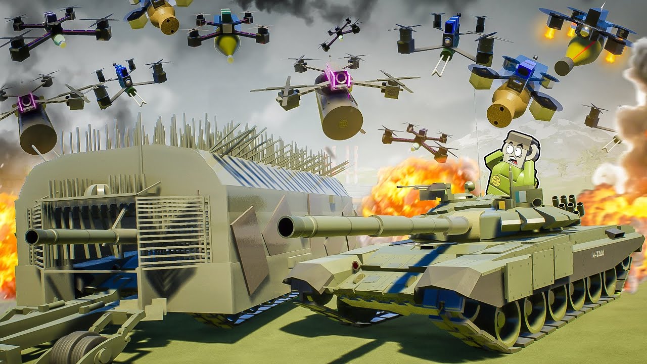 FPV ДРОНЫ ПРОТИВ ЛЕГО ТАНКОВ В БРИК РИГС! ЛЕГО ВОЙНА ЛЕГО БИТВА ЛЕГО ВЫЖИВАНИЕ В BRICK RIGS!