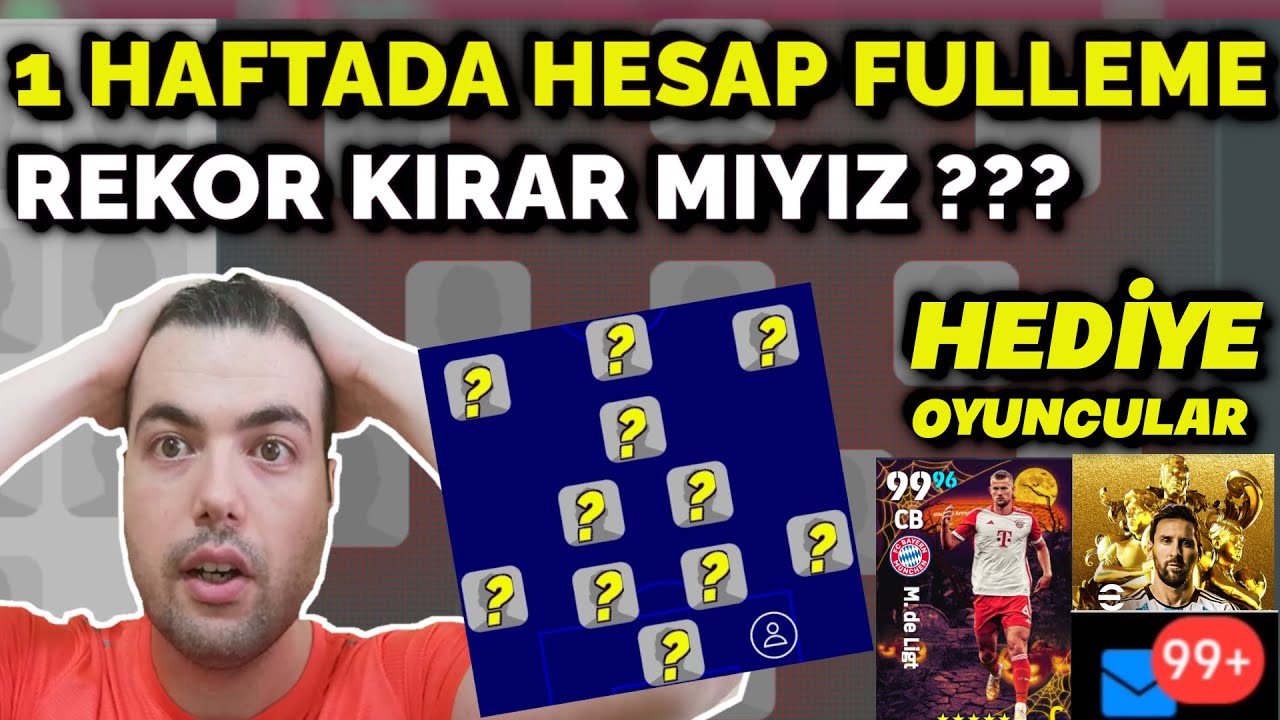 0 TL İLE 1 HAFTADA HESAP FULLEME ⚽️ REKOR GELİR Mİ ? #3 ( eFootball 2024 Mobile )