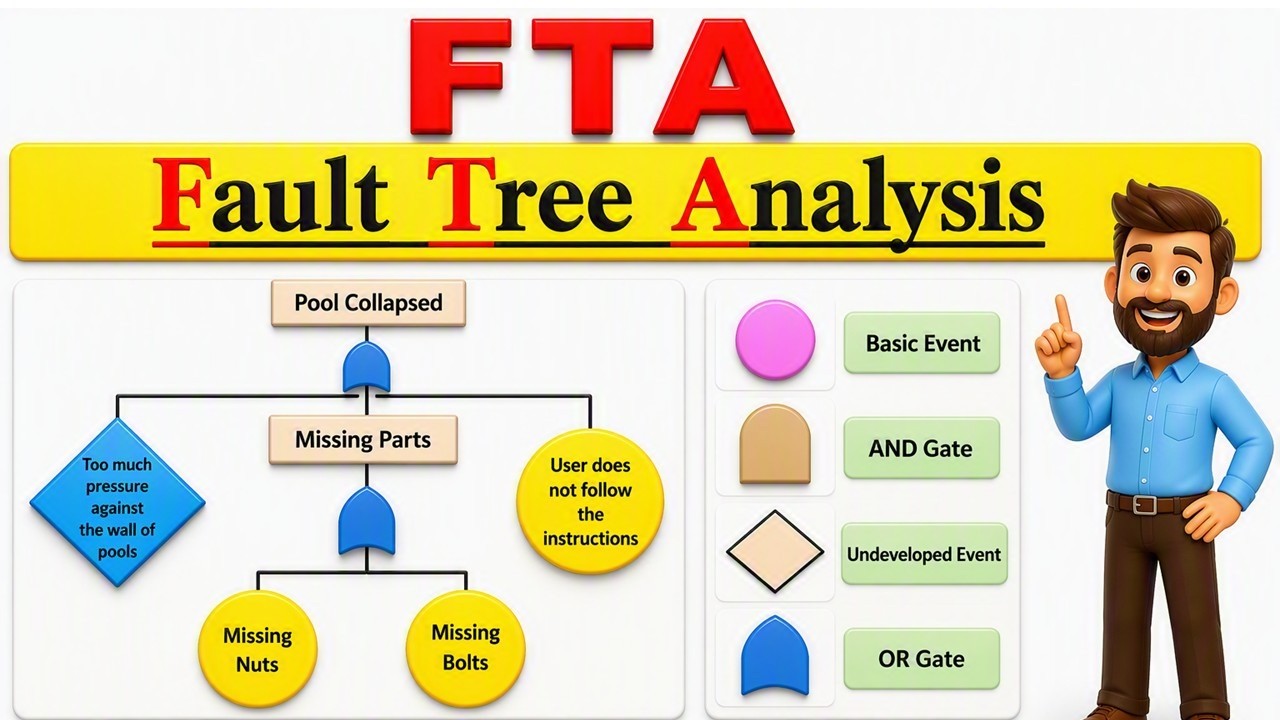What is Fault Tree Analysis [ FTA ]  |  Fault Tree Analysis #FTA ? Explained with Animated Examples