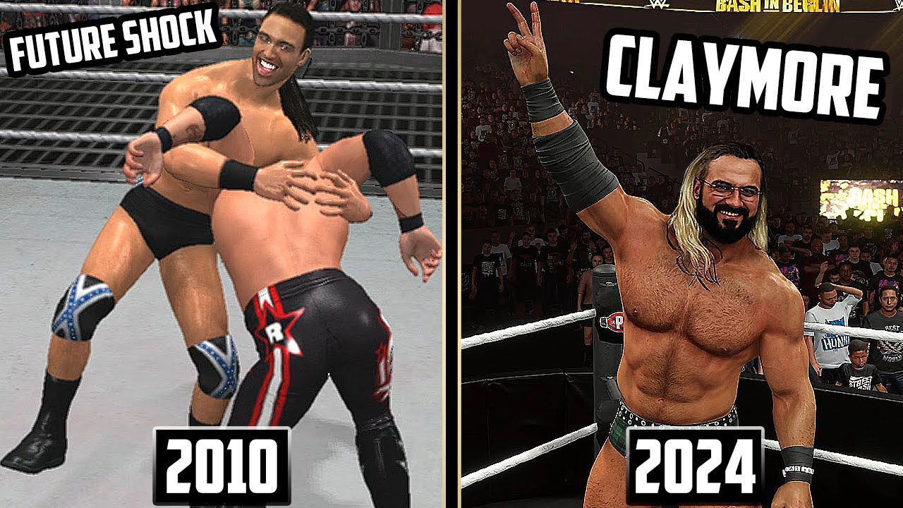 WWE 2K24: Drew McIntyre Finishers Evolution (Claymore / Future Shock) in WWE Games !!!