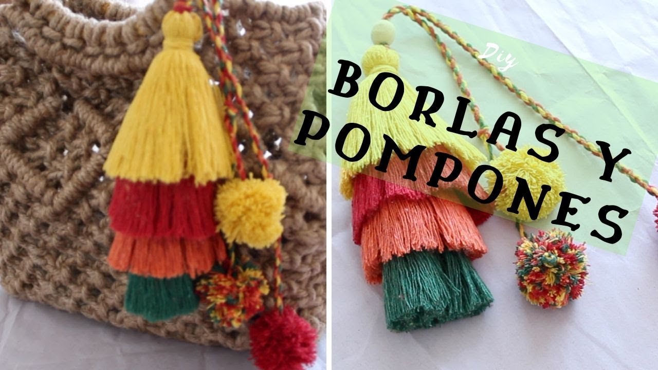 BORLAS Y POMPONES PARA BOLSOS /TASSELS AND POMPOMS