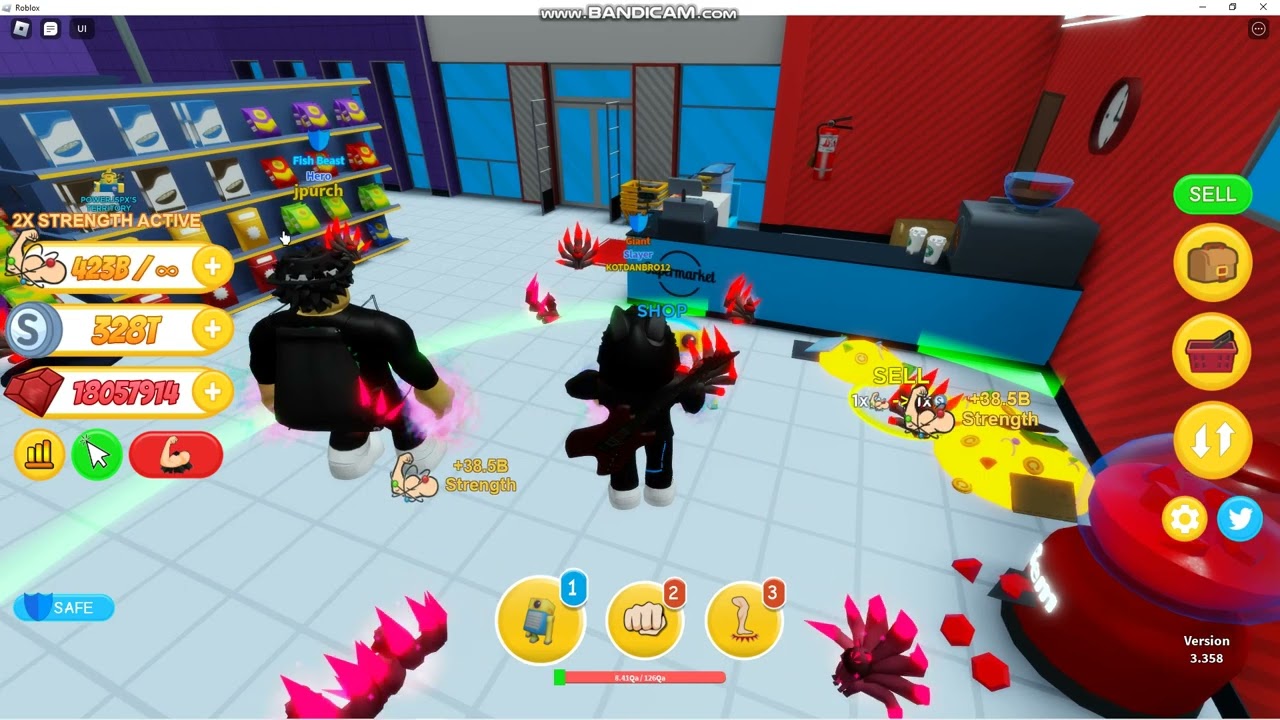 Buying new bodys in Get Huge Sim!(small update)