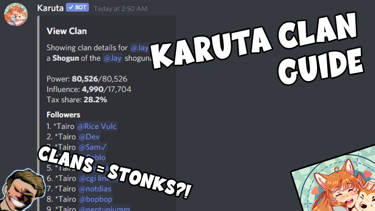 A Quick Guide To Karuta Clans (And How To Fix It!) | Karuta Bot