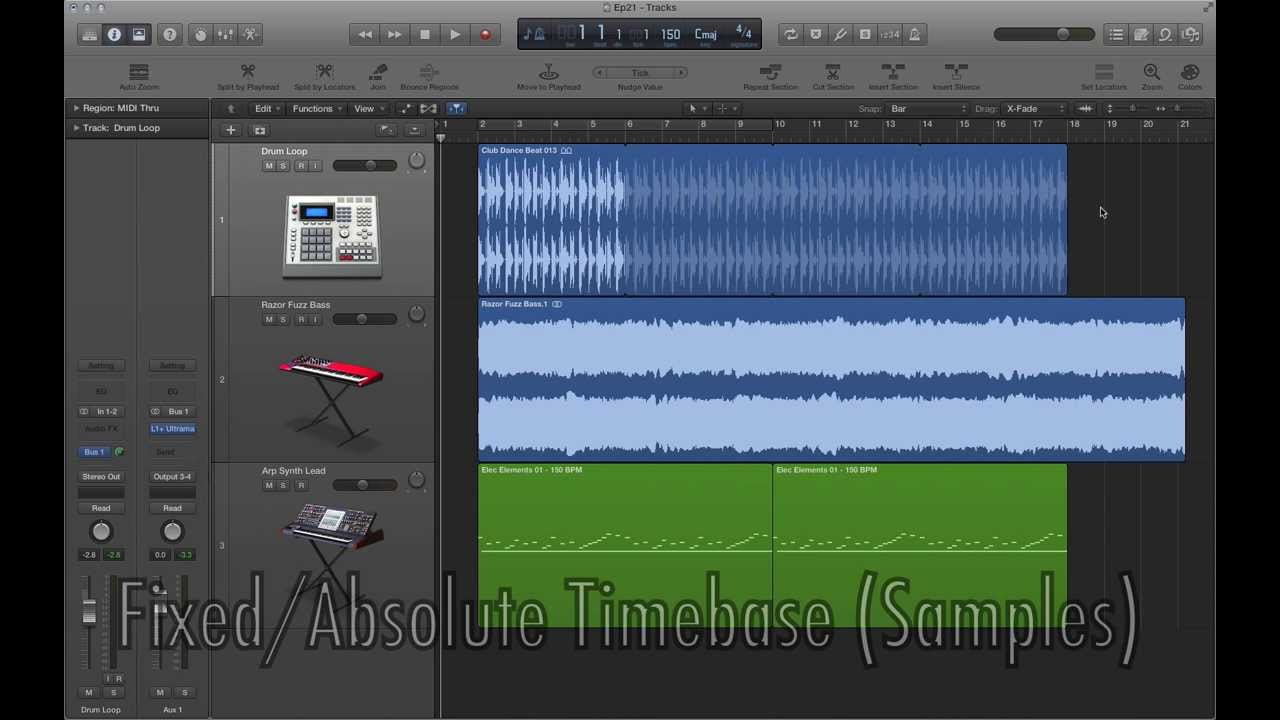 Logic Pro X - Video Tutorial 21 - Tempo Changes with Flex Time