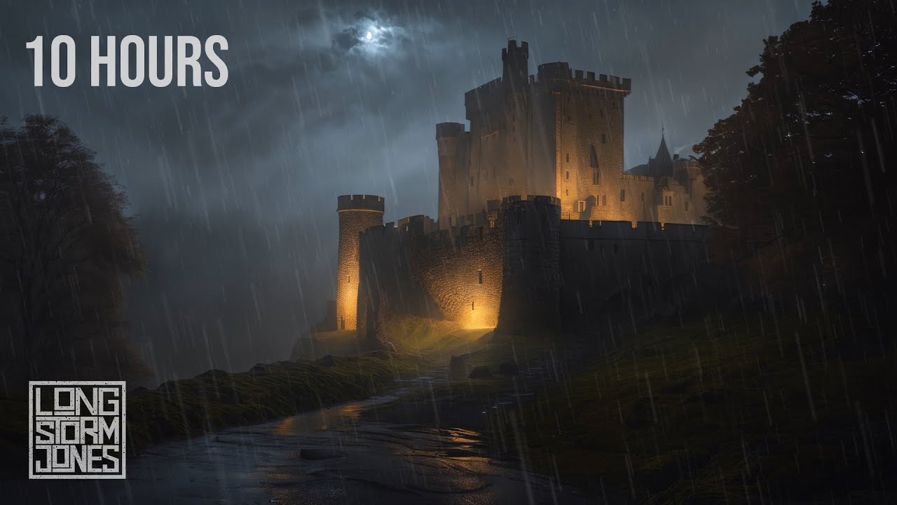 Sleep Sanctuary: Night Thunderstorm for Deep Sleep & ASMR Comfort | Rain & Rolling Thunder Ambience