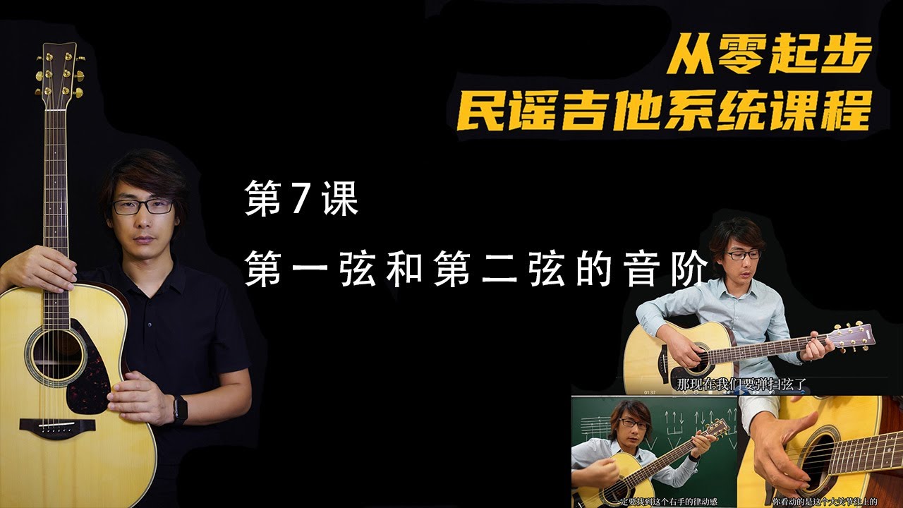 【第7课】吉他第一弦和第二弦的音阶位置