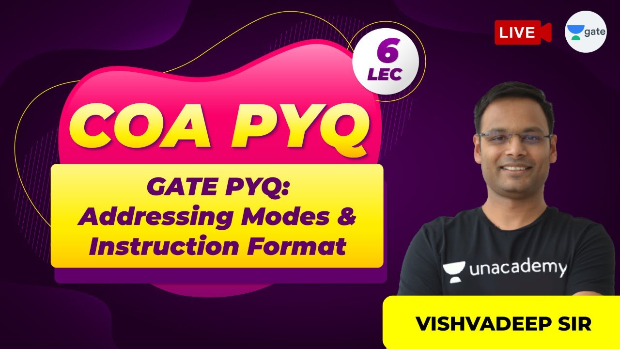 GATE PYQs on Addressing Modes & Instruction Format | COA PYQs | Lec 6 | GATE CSE/IT 2021 Exam
