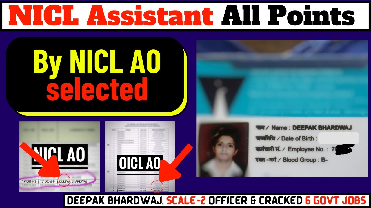 Nicl Assistant ALL doubts by Nicl AO selected 