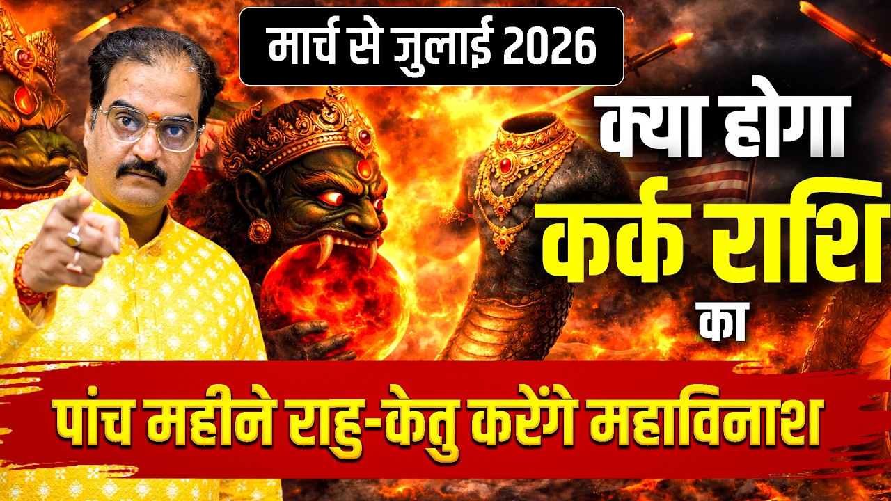 कर्क राशि मार्च से जुलाई 2026 राशिफल | अब पांच महीने राहु-केतु करेंगे महाविनाश! | #cancer