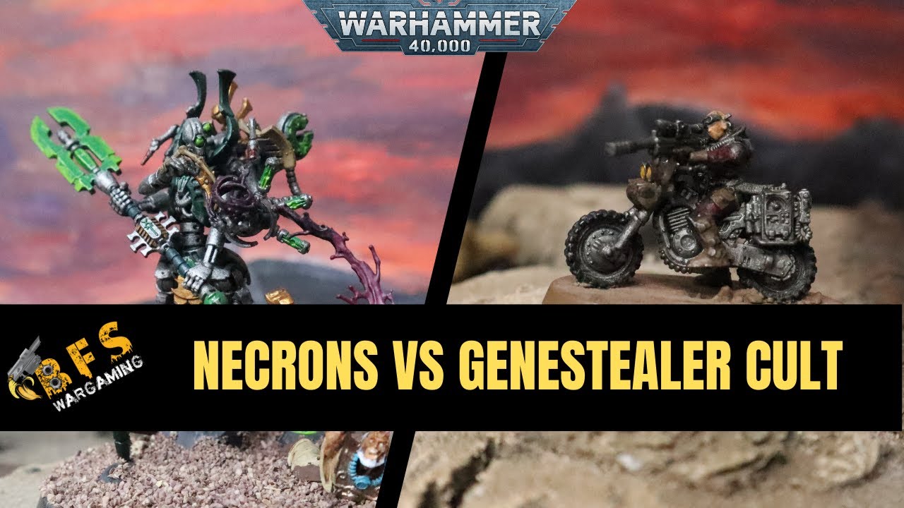 Necrons vs Genestealer Cult Warhammer 40k Battle Report 10th Edition.