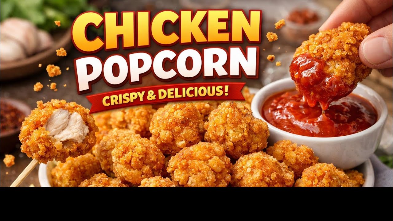 Quick & Easy SnackCrispy Chicken Popcorn Recipe | KFC Style at Home Super Crispy Juicy 🤤