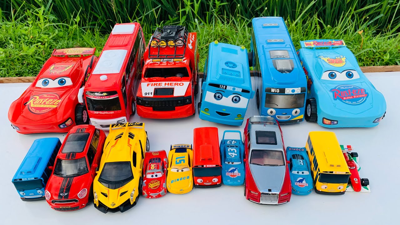 Mobil Mobilan Damkar, Bus Tayo, Mobil Mcqueen, Mobil Balap, Mobil Rolls Royce, Truk Pasir oleng #670