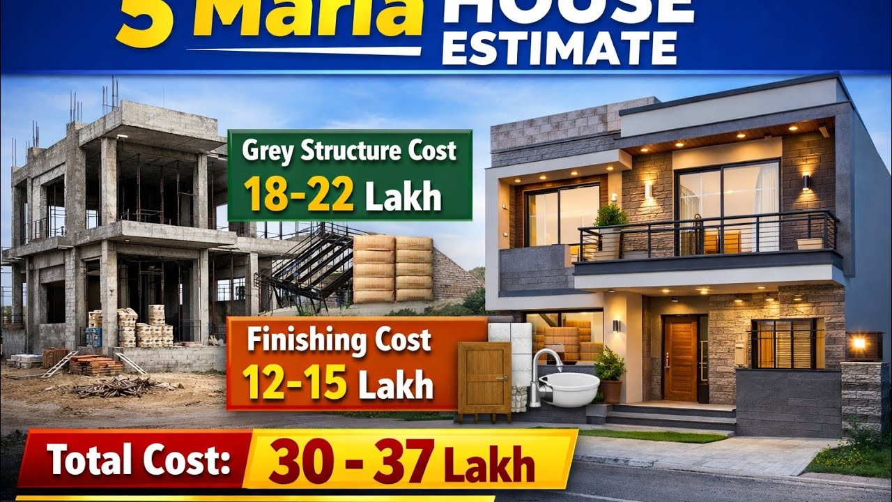 5 Marla Construction Cost 2026