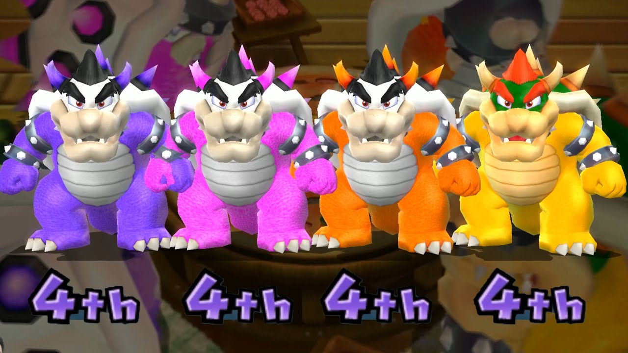 Mario Party 9 Mod - Minigames - Peach Vs Daisy Vs Waluigi Vs Shy Guy #Onlymario