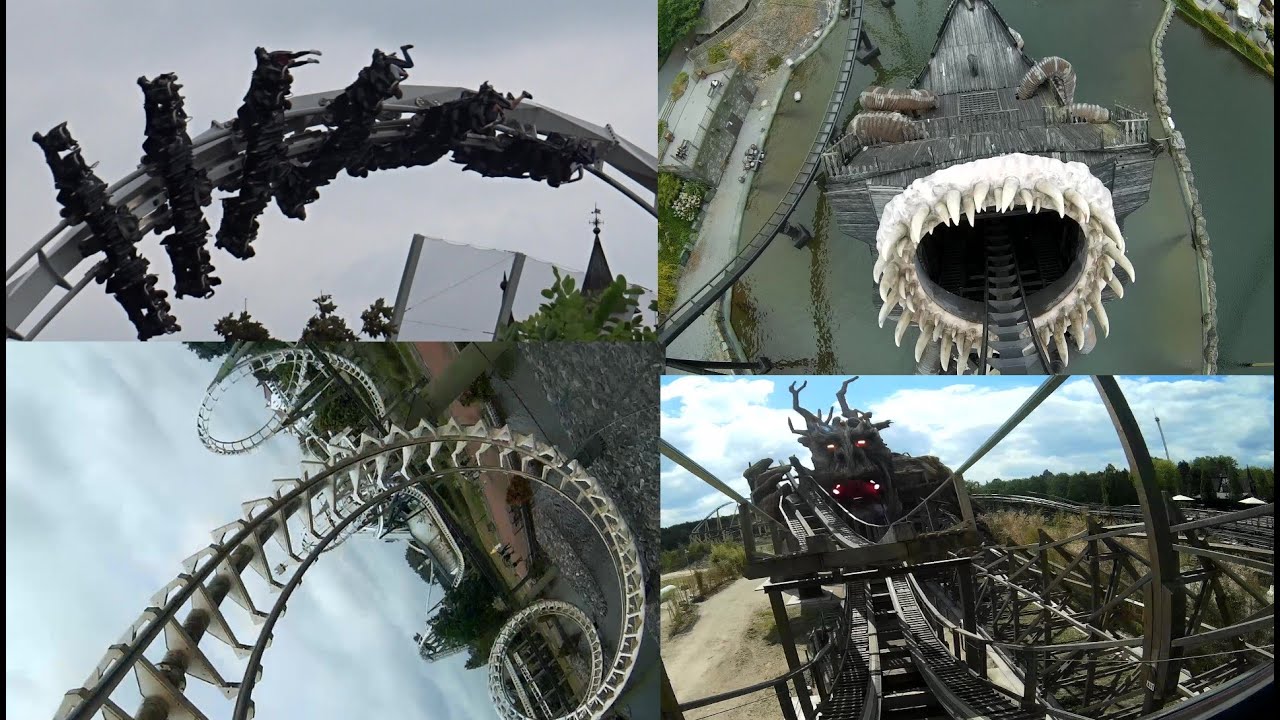 Heide Park Achterbahnen onride POV – Roller Coaster Heidepark POV onride - Colossos - Krake