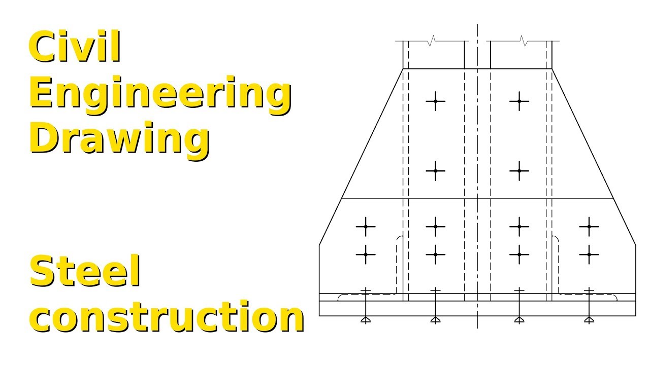 Steel construction (Civil Engineering Drawing, LibreCAD 2.2)