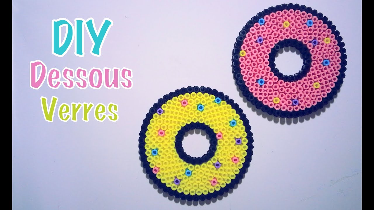 DIY Dessous de verres perles à repasser Donut