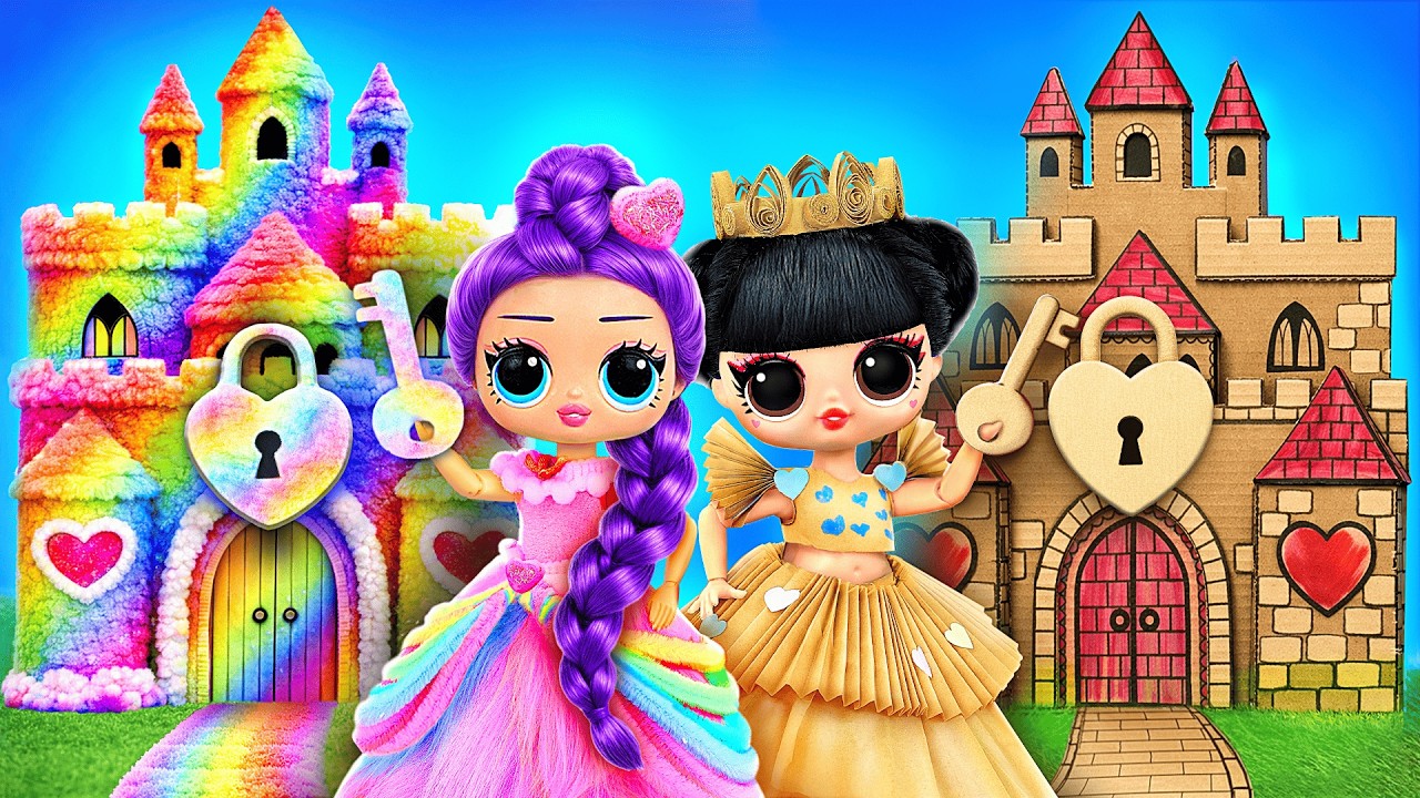DIY Cardboard and Fluffy! We Build Amazing Doll House For K-Pop Demon Hunters!