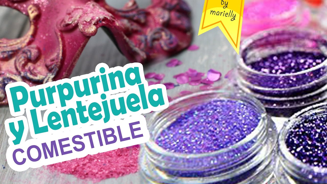 Como hacer PURPURINA y LENTEJUELAS Comestibles para TARTAS | by MARIELLY