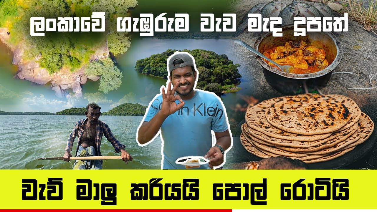 වැව් මාළුයි පොල් රොටීයි 🎣🥥 - සුපිරි කෑමක්! 🔥Lake Fish & Pol Roti in isolated island 🇱🇰