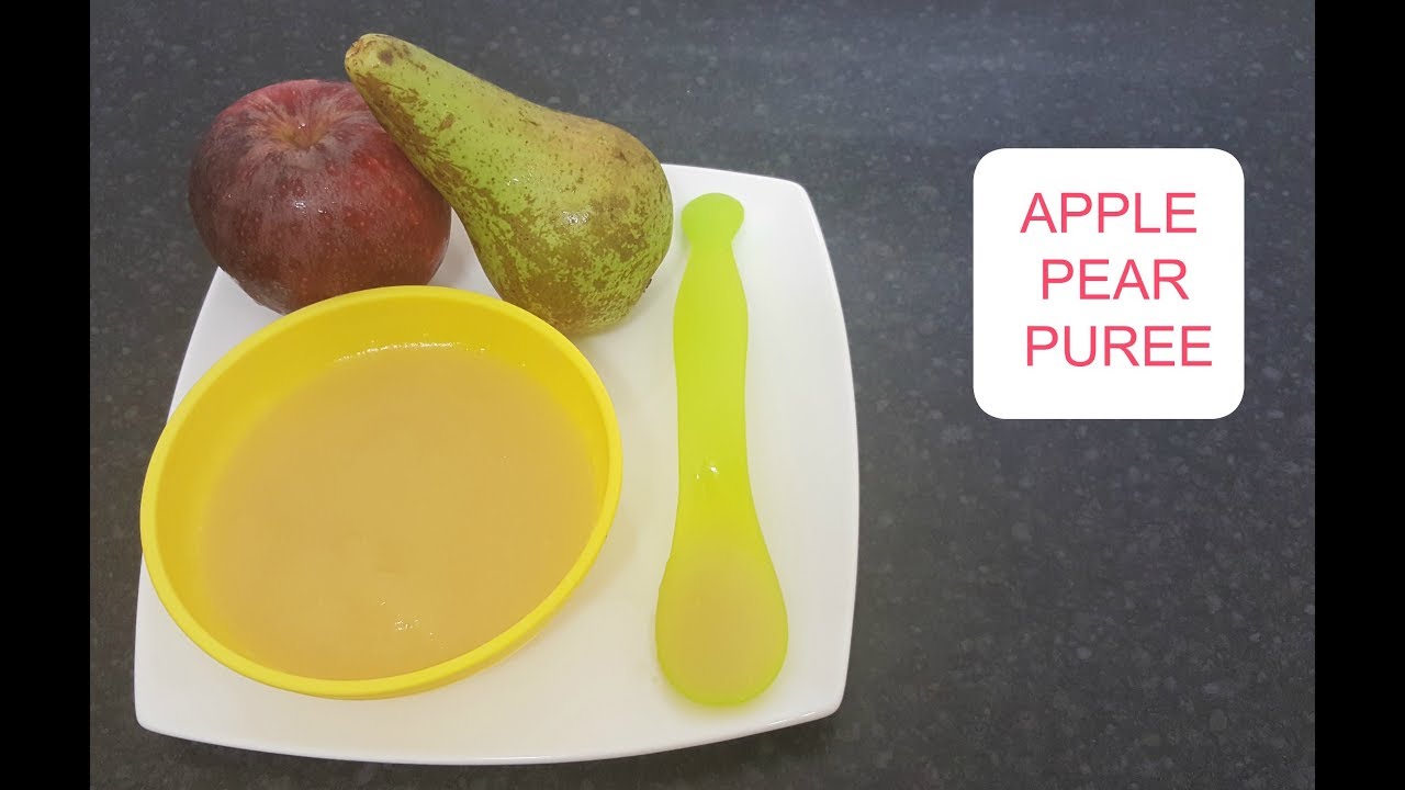 How to Make Homemade Apple & Pear Puree - Baby Food Recipe 6+ Months