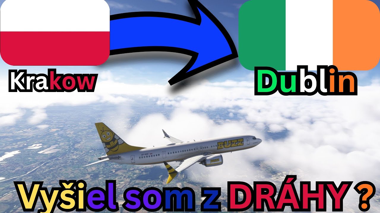 Vyšiel som počas pristátia  z Dráhy ? Krakow - Dublin |Microsoft Flight Simulator 2024