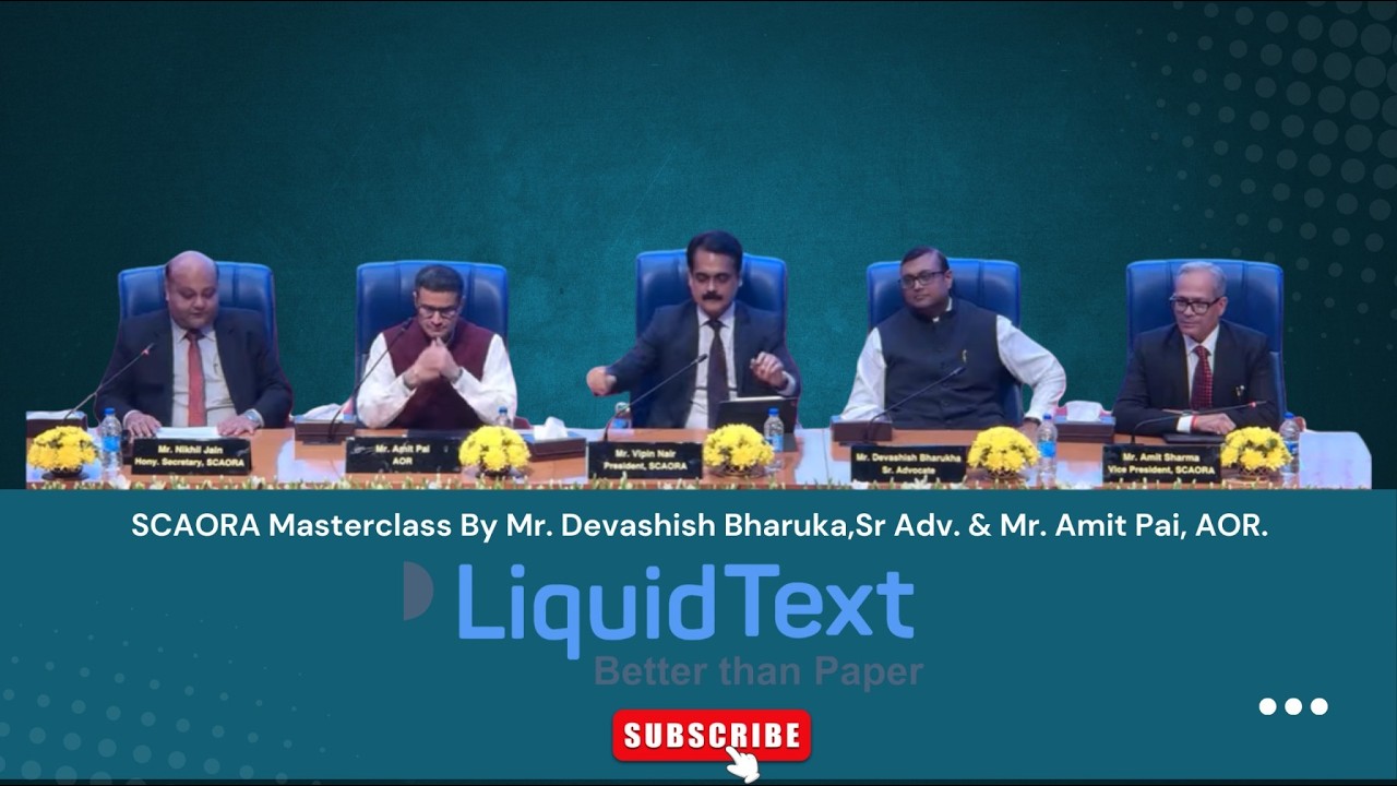 SCAORA Masterclass on LiquidText & PDF Expert | Devashish Bharuka & Amit Pai
