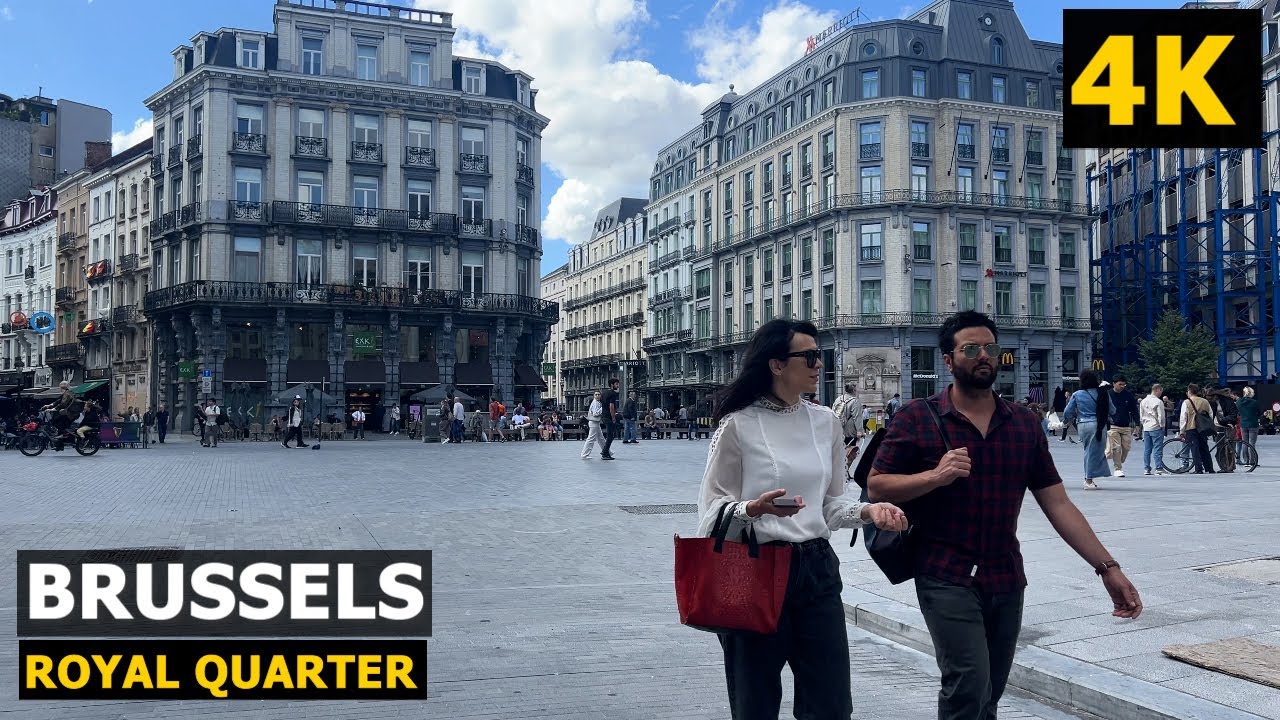[4k]Brussels, Belgium Summer Walking Tour ☀️