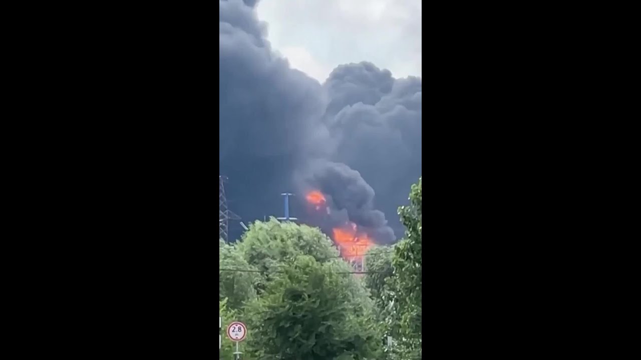 Ukrainian drone attack sets Moscow oil refinery ablaze