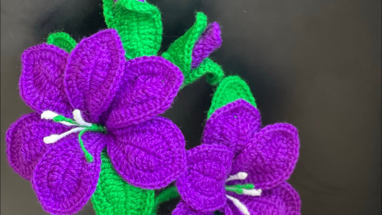 Flor 🌺 Gladiolos paso a paso 🥰🧶