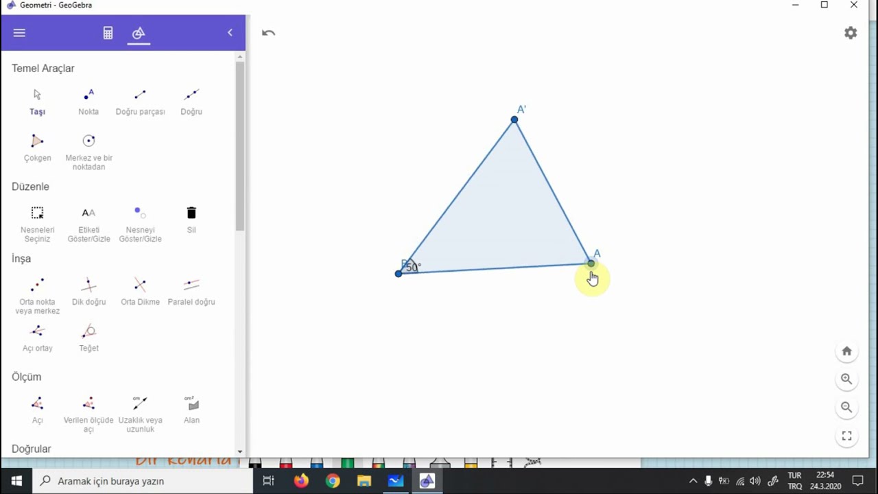 Üçgen Çizimleri (Geogebra) || 8.sınıf