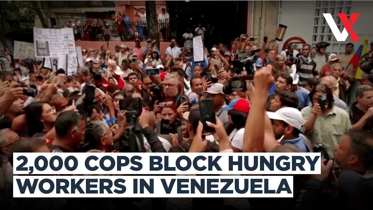 Police Block Workers&rsquo; March To Miraflores Palace As Wage Protests Escalate In Caracas | VERTEX