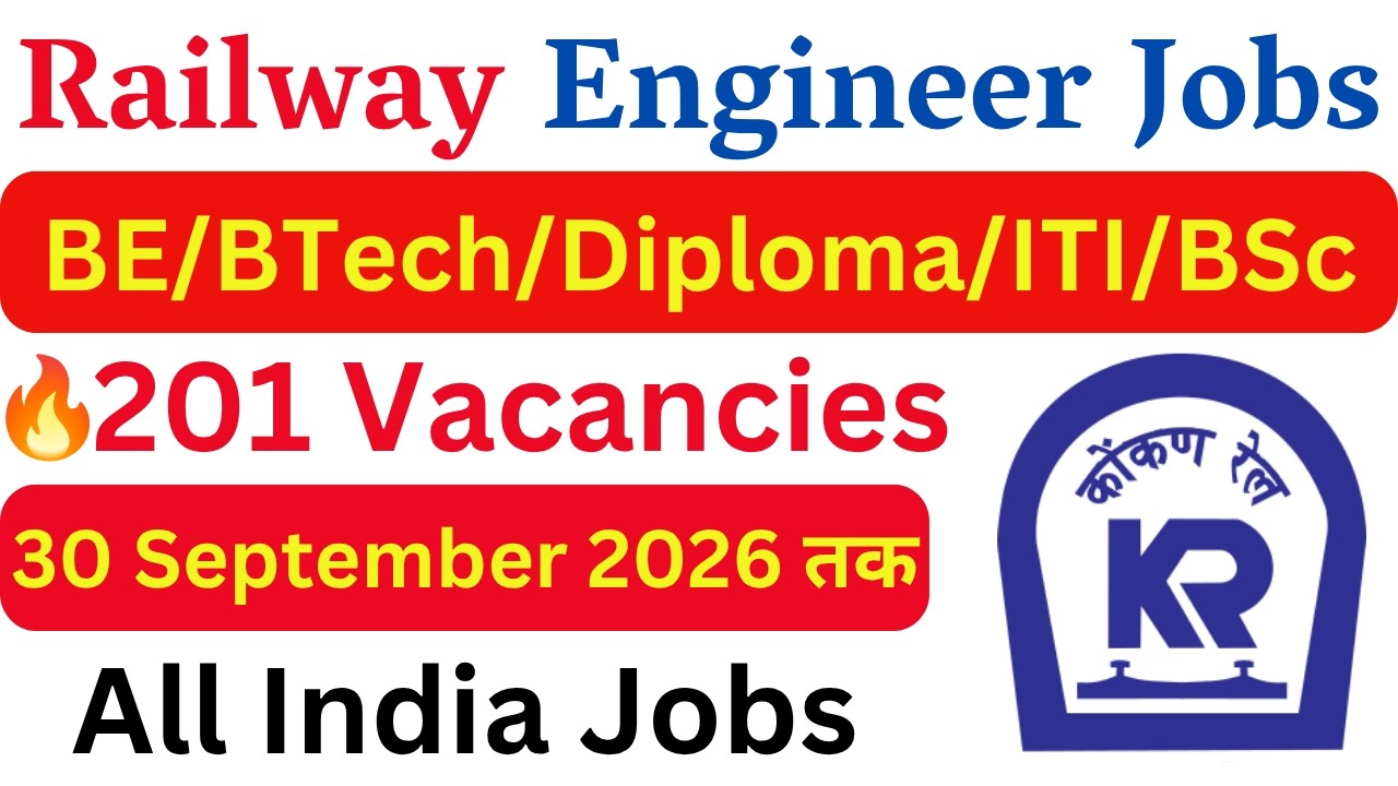Railway New Engineer Vacancy 2026 | Latest Government Engineer Jobs | All India Technical Jobs 2026