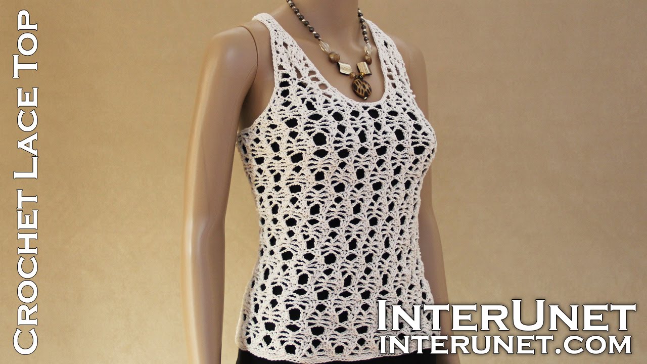 Lace tank top crochet pattern