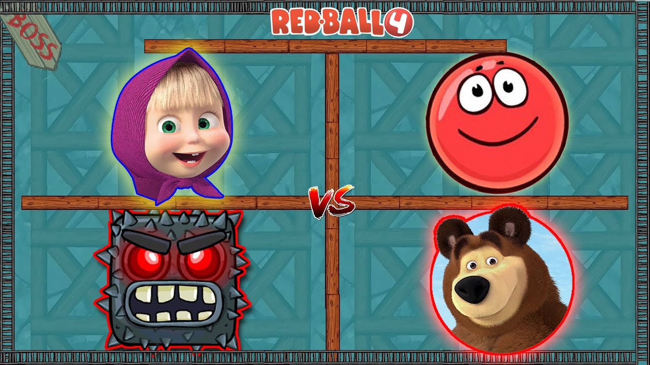 Red Ball 4 Masha and Bear All Big Boss
