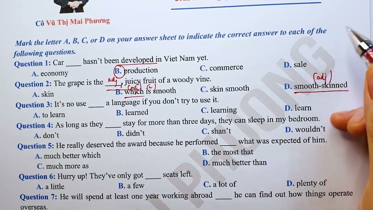 NGỮ PHÁP TIẾNG ANH TỔNG HỢP THI THPT 2023 - BUỔI 02 @CôVũMaiPhươngOfficial