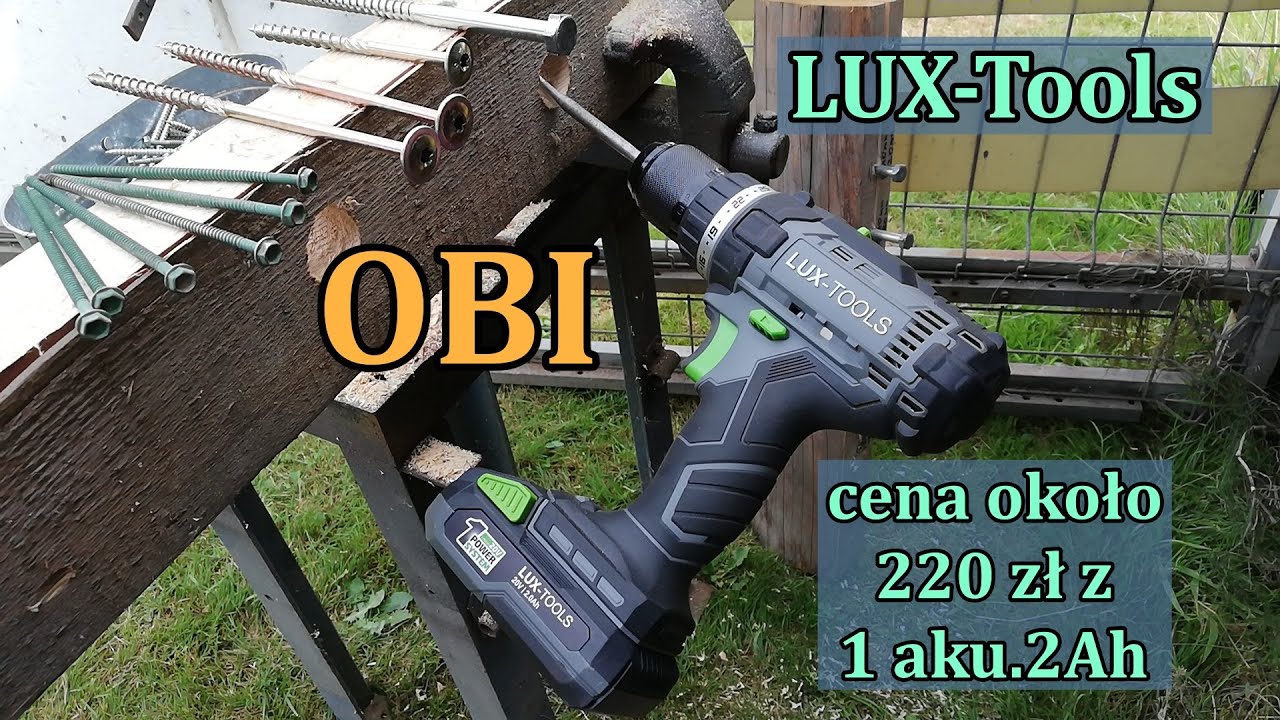 LUX-Tools Wiertarko-wkrętarka A-BS-20 z OBI, 35 Nm # test w terenie