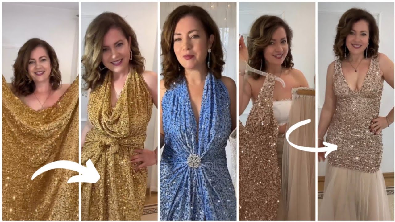 بدون خياطة صممي أجمل فستان سواريه بنفسك 💃فساتين خطوبه وسهرة 2024 ✨أفكار إبداعية لفساتين سهرة فخمة