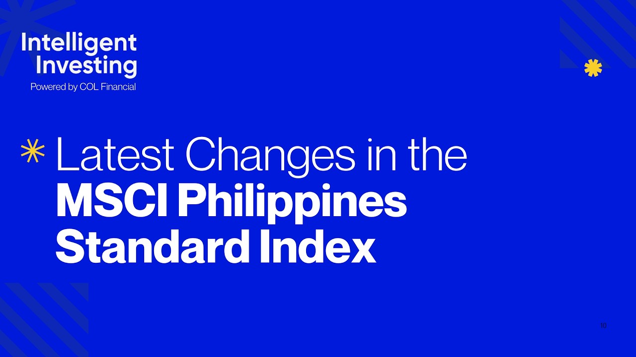 Давайте поговорим об индексе MSCI Philippines Standard.