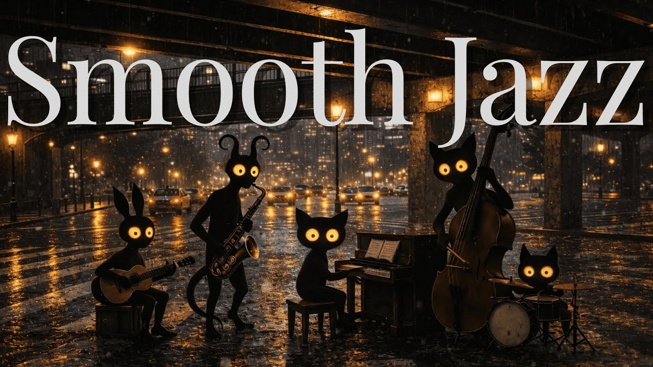 都会の雨音に溶けるスムースジャズ｜Smooth Jazz Under the Bridge｜作業・読書BGM