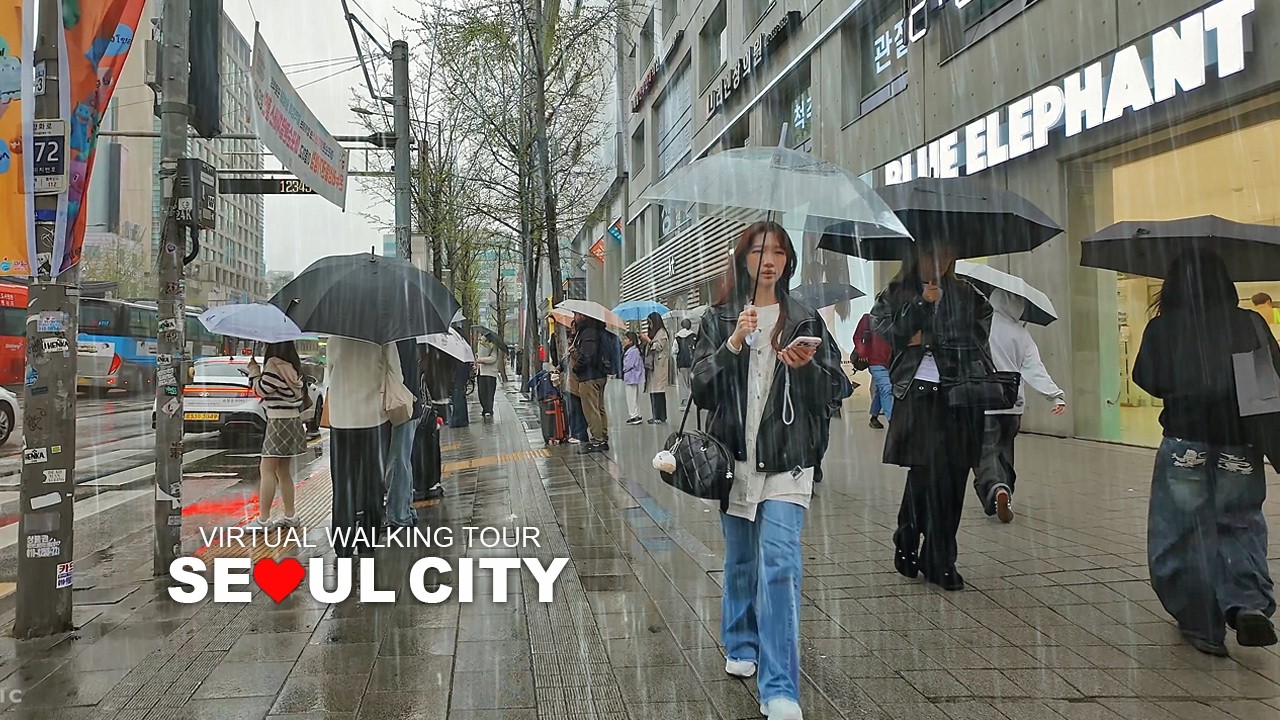 Rainy Day Walk in Seoul, Yeonnam-dong Street and Hongdae Street, South Korea, Travel, 4K