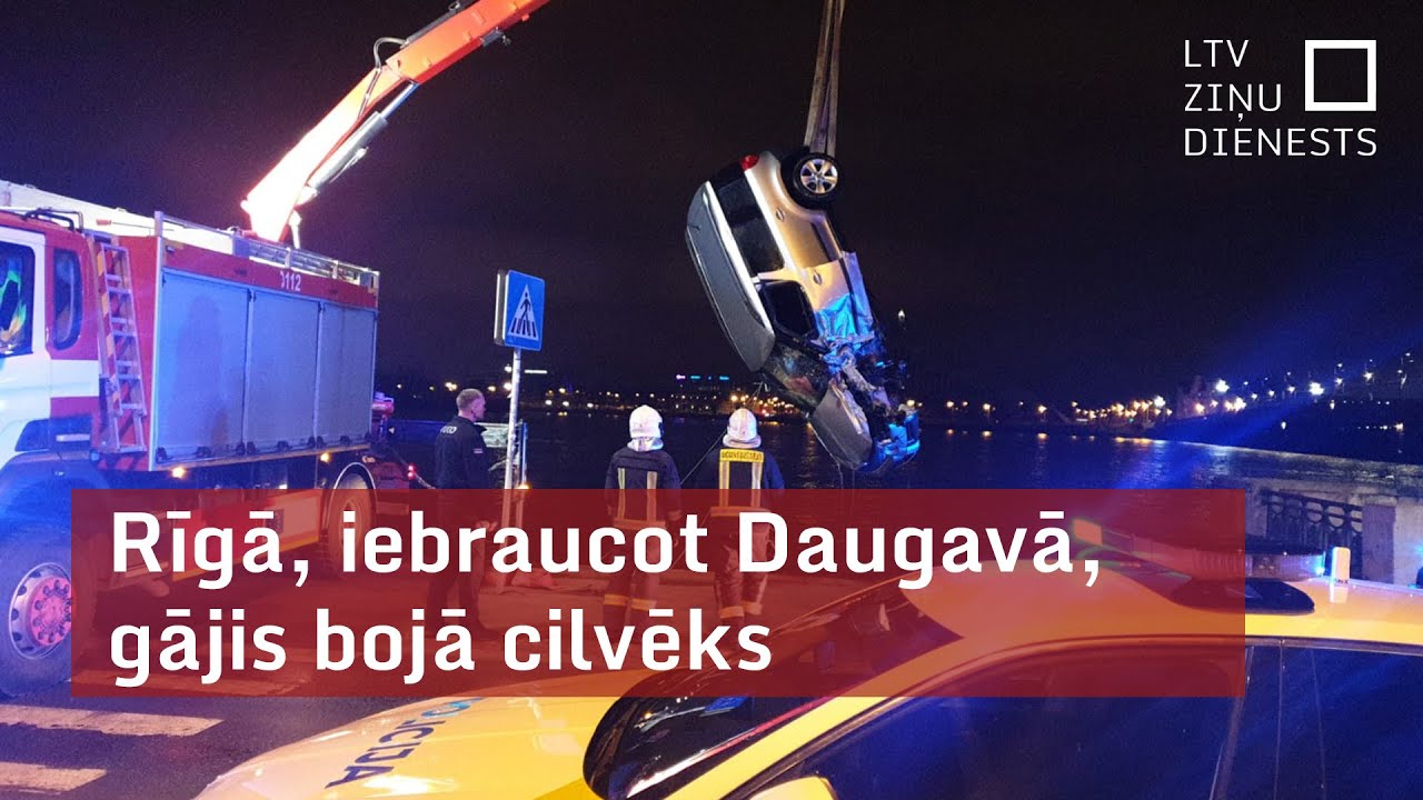 Rīgā, iebraucot Daugavā, gājis bojā cilvēks