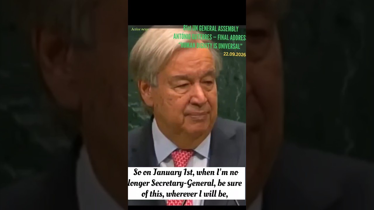 GUTERRES&rsquo; FINAL UNGA ADDRESS &ldquo;PEACE IS POSSIBLE&rdquo;#shorts #Breaking news