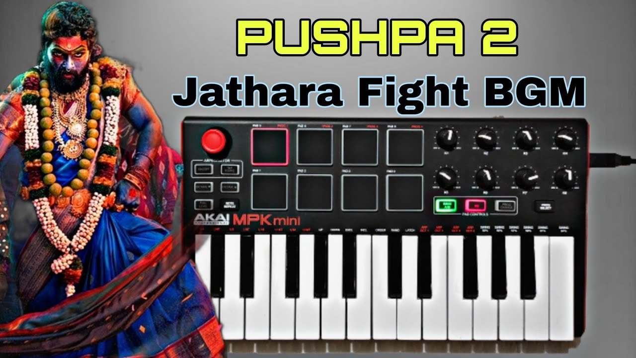 Pushpa 2 Jathara fight BGM | Allu Arjun | DSP | Sam CS | Pushpa Jathara bgm piano |  EF
