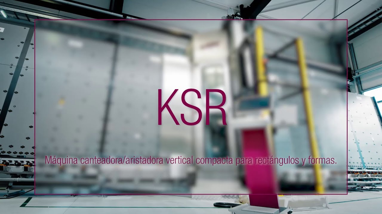 LiSEC KSR - Máquina canteadora/aristadora vertical compacta para rectángulos y formas (Spanish)