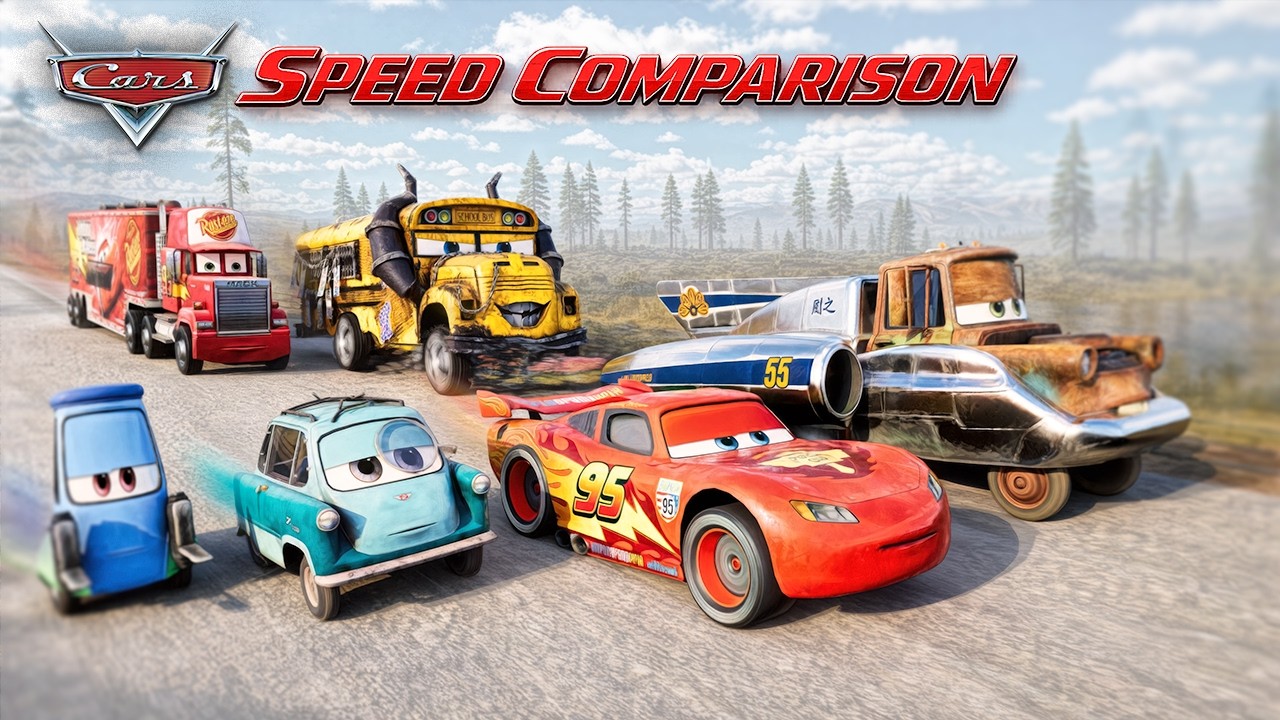 CARS Characters  🚒❤️&zwj;🔥 Speed Comparison 